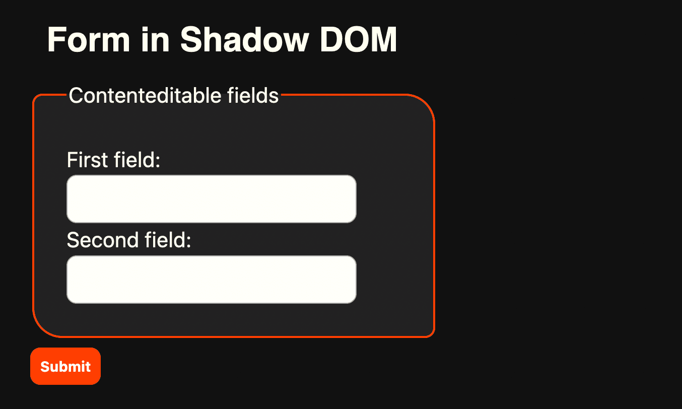 Shadow DOM, Firefox and contenteditable